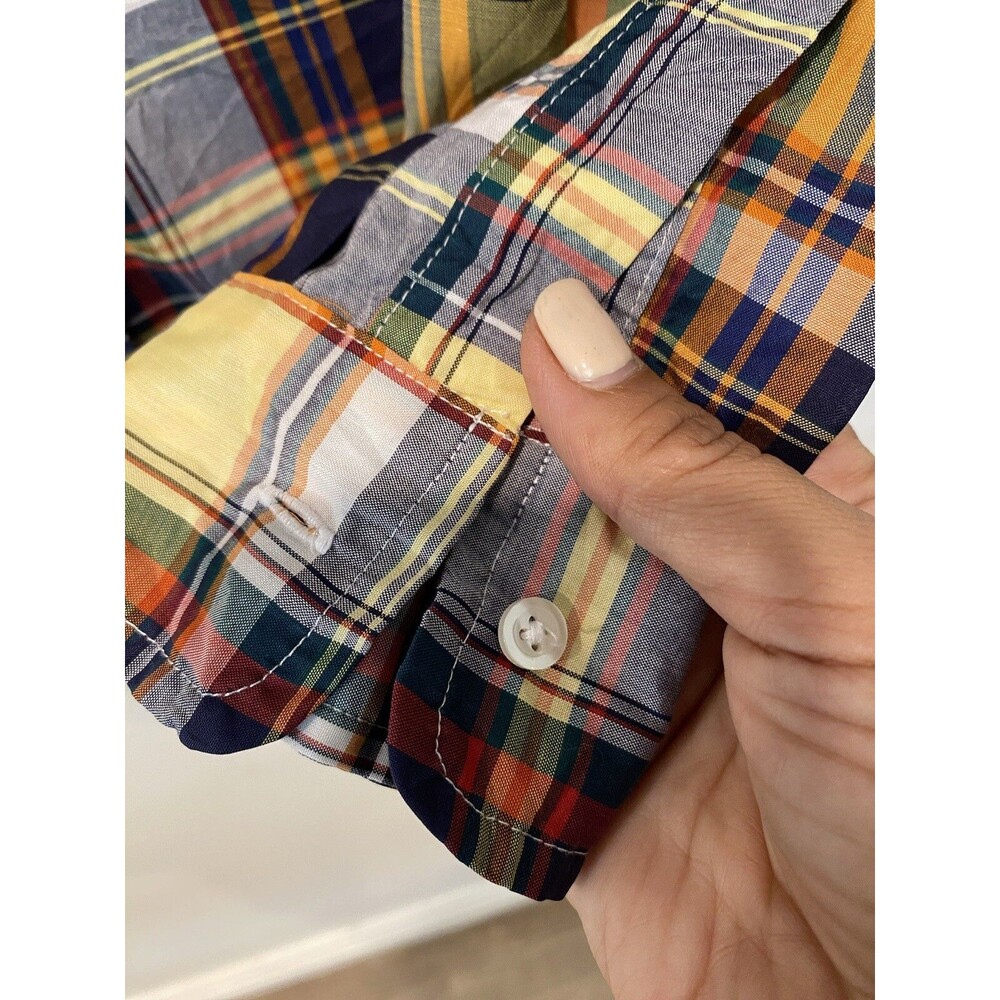 Frank and Eileen blue yellow plaid Barry shirt Size XS - Picture 4 of 10